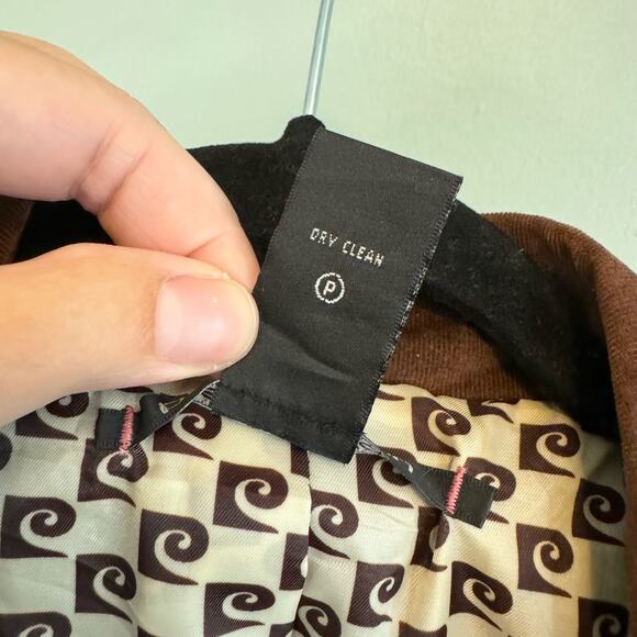 Pierre Cardin Coat Womens 10 Career Office Stretch Corduroy Blazer Jacket Brown - Picture 9 of 9